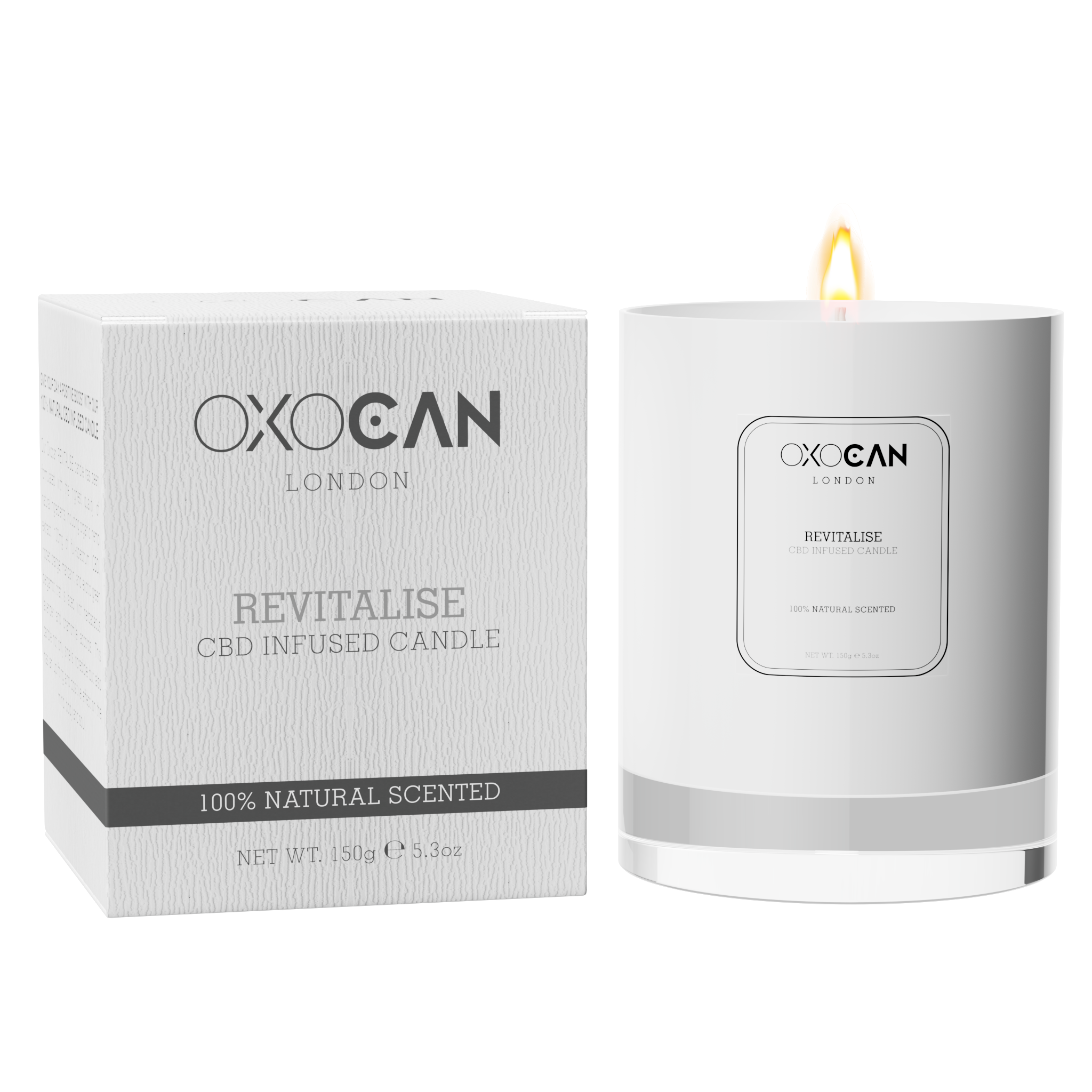 Revitalise CBD Candle 100mg Oxocan 