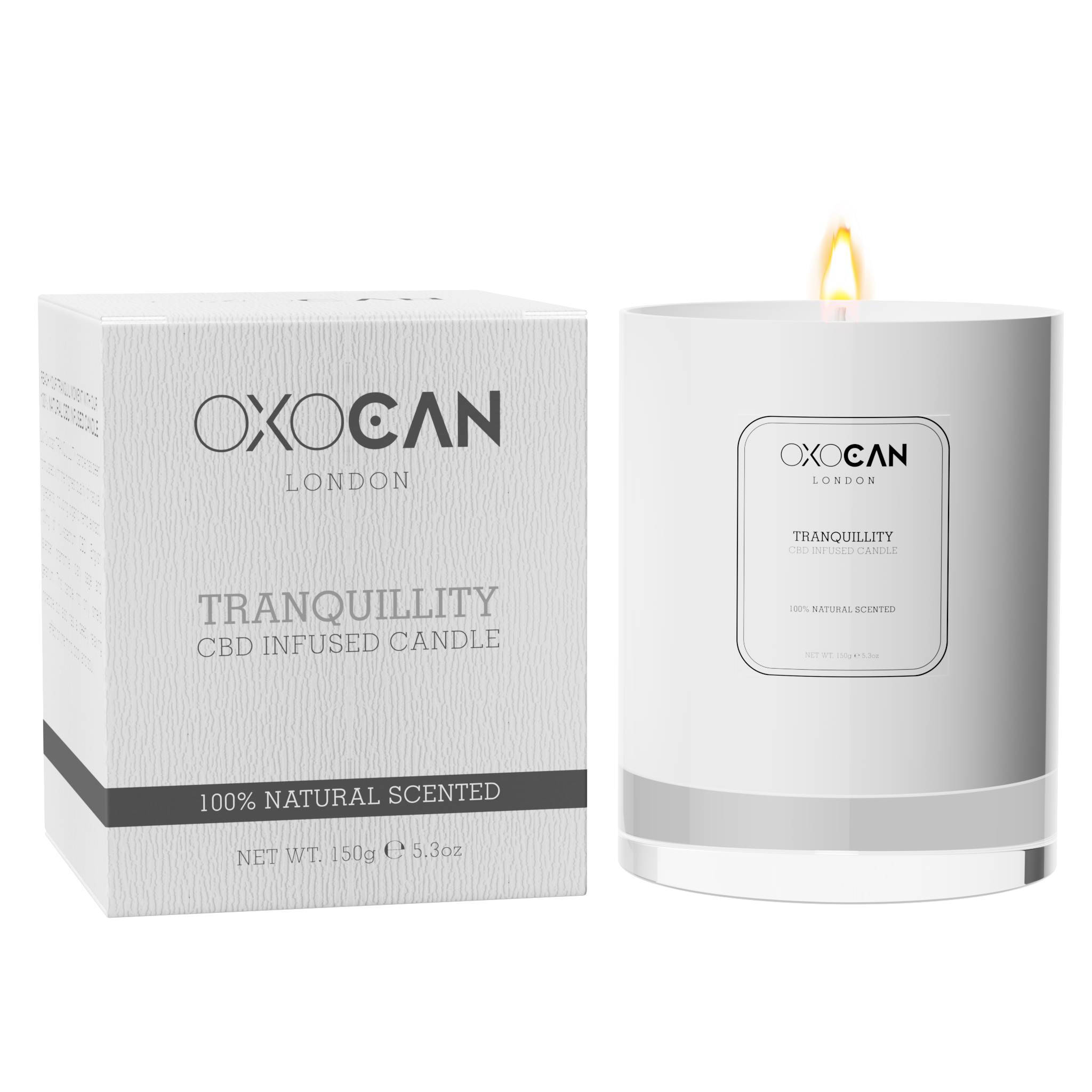 Tranquillity CBD Candle 100mg Oxocan 