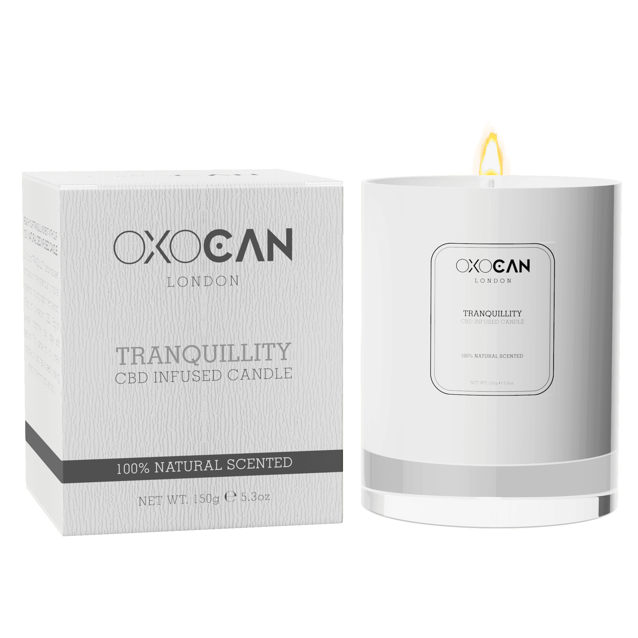 Tranquillity CBD Candle 100mg Oxocan 